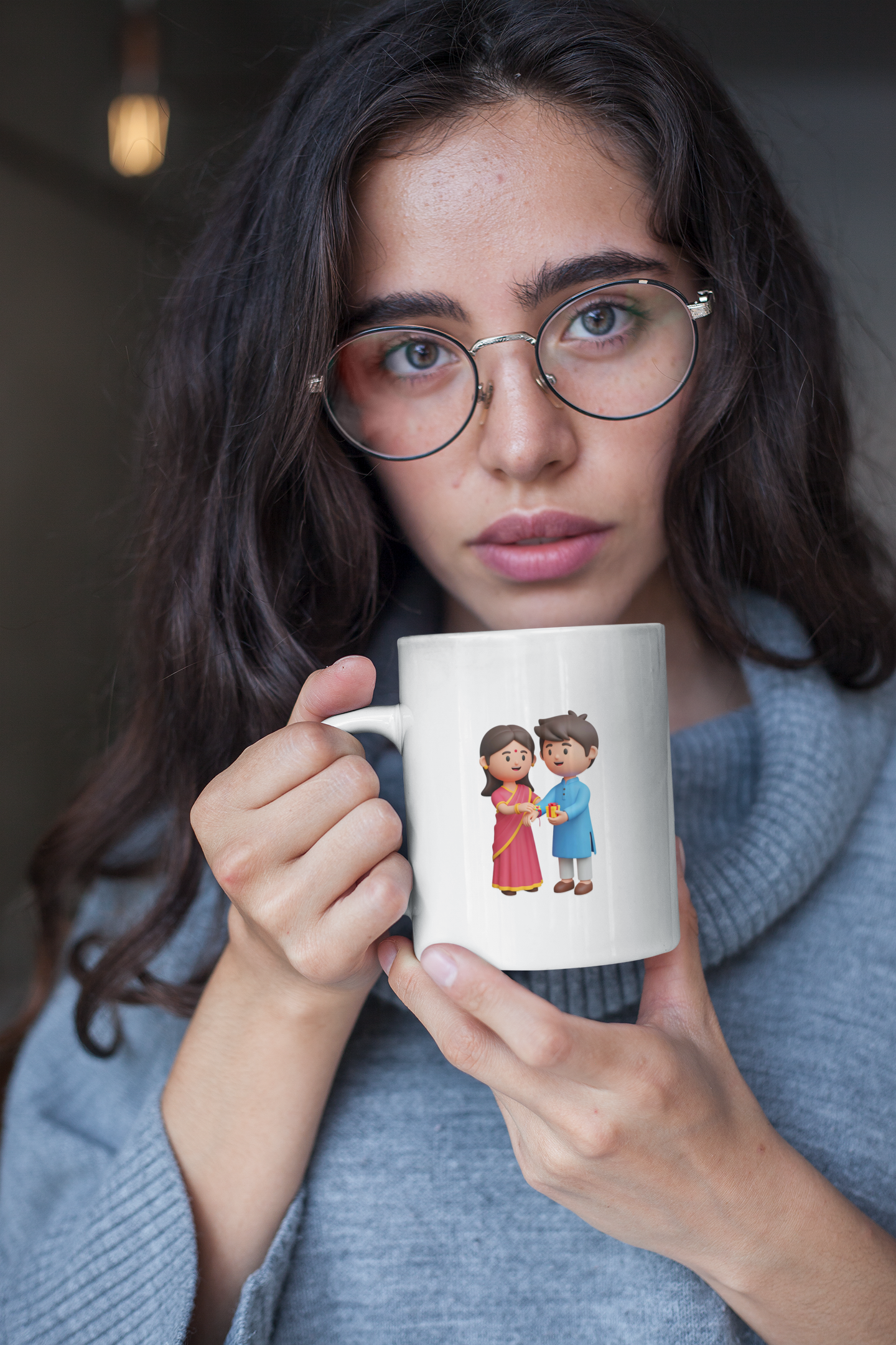 Raksha Bandhan Gift Mug – 330ML (11oz) White Ceramic Coffee Mug | Rakhi Gift for Sibling | Festive Rakhi Coffee Mug for Raksha Bandhan 2025