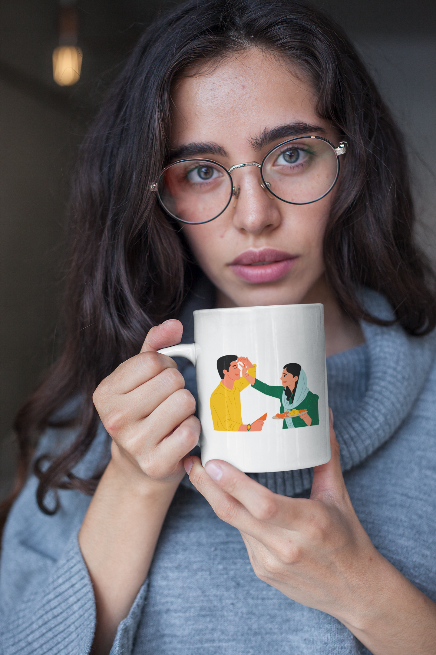 Raksha Bandhan Gift Mug – 330ML (11oz) White Ceramic Coffee Mug | Rakhi Gift for Sibling | Festive Rakhi Coffee Mug for Raksha Bandhan 2025