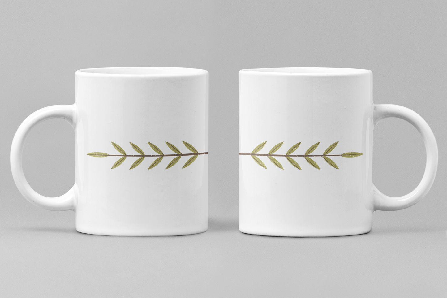 Floral White Ceramic 11oz 330ml Coffee Mug