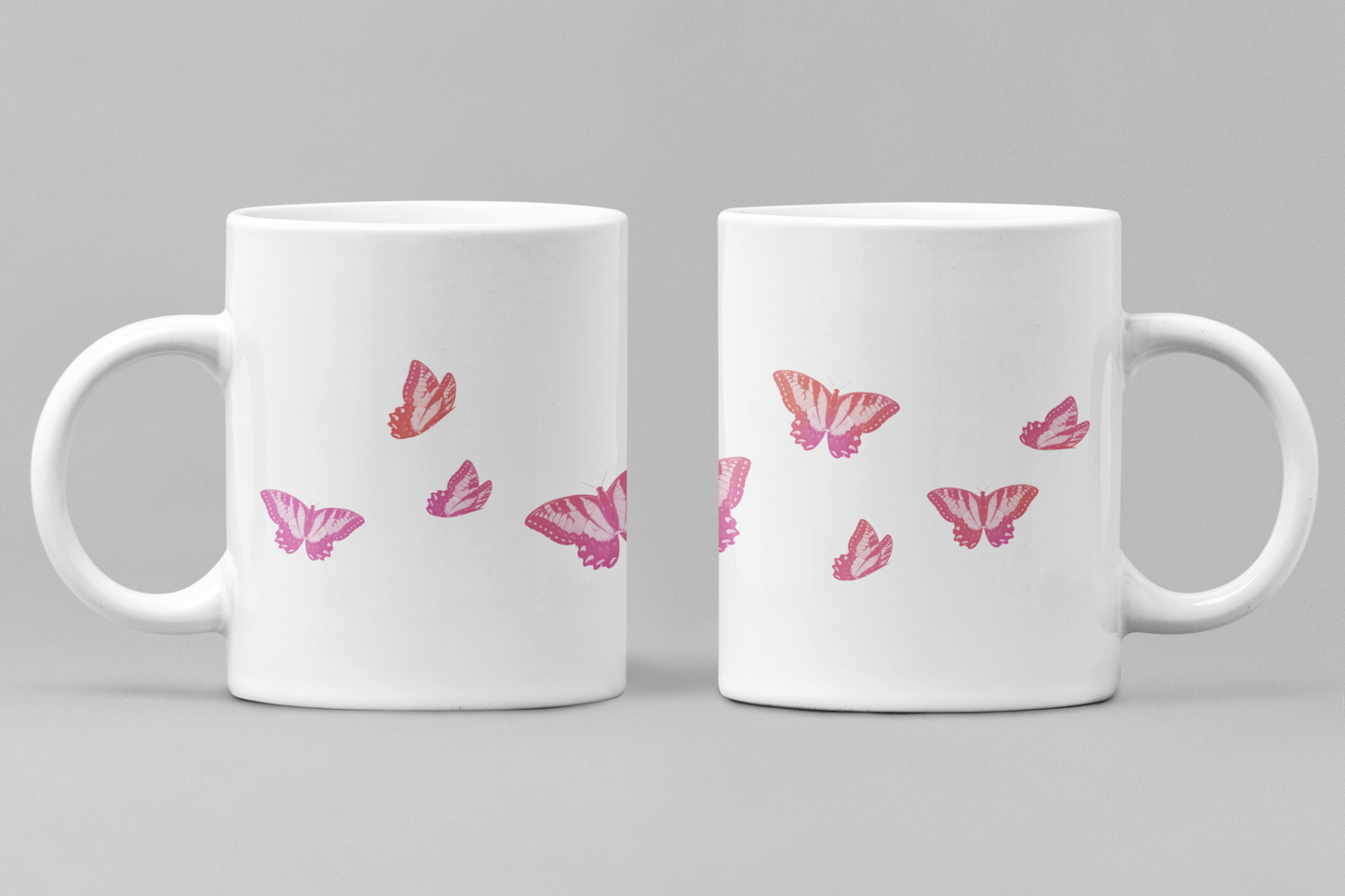 Floral White Ceramic 11oz 330ml Coffee Mug