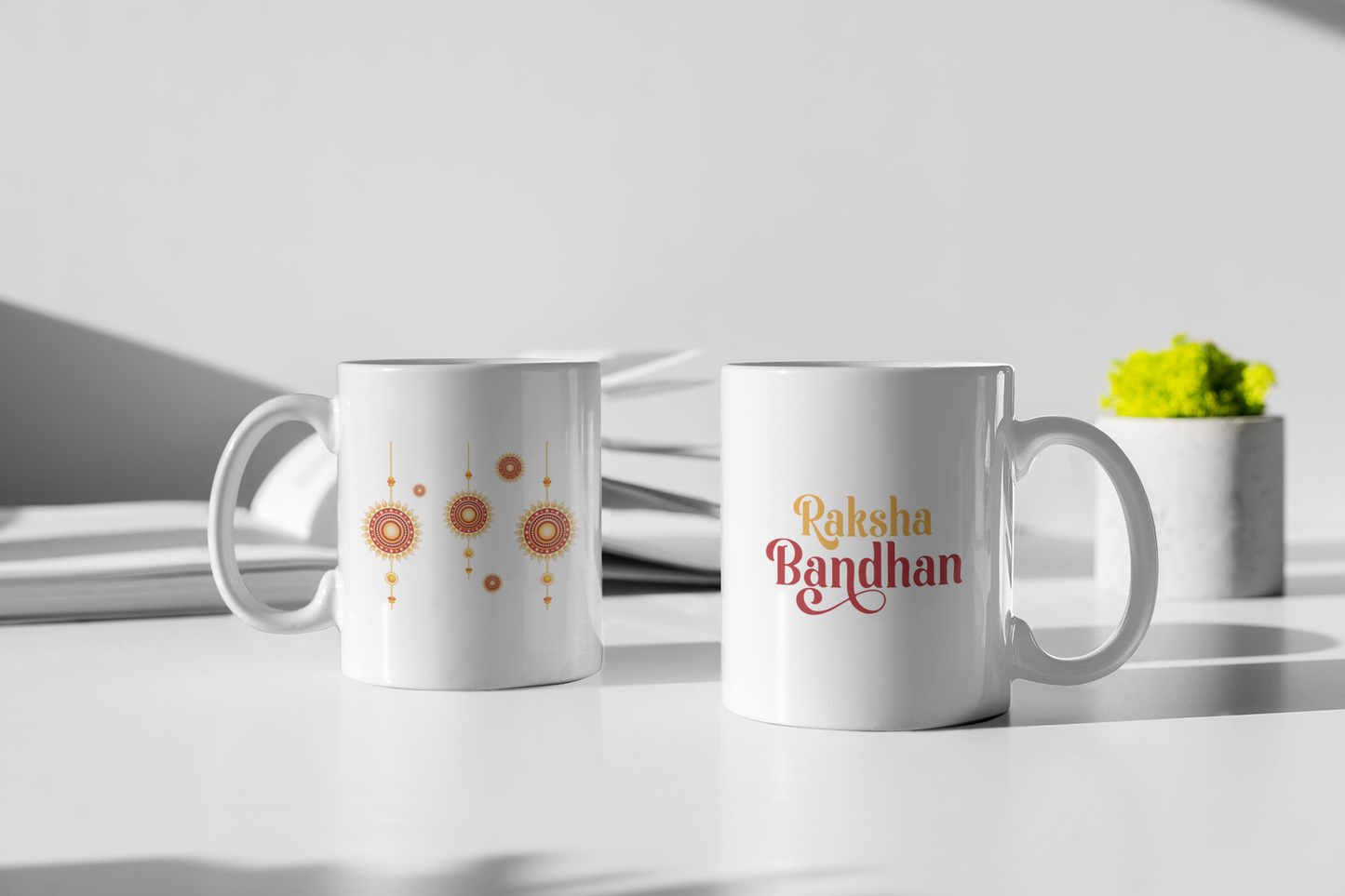 Raksha Bandhan Gift Mug – 330ML (11oz) White Ceramic Coffee Mug | Rakhi Gift for Sibling | Festive Rakhi Coffee Mug for Raksha Bandhan 2025