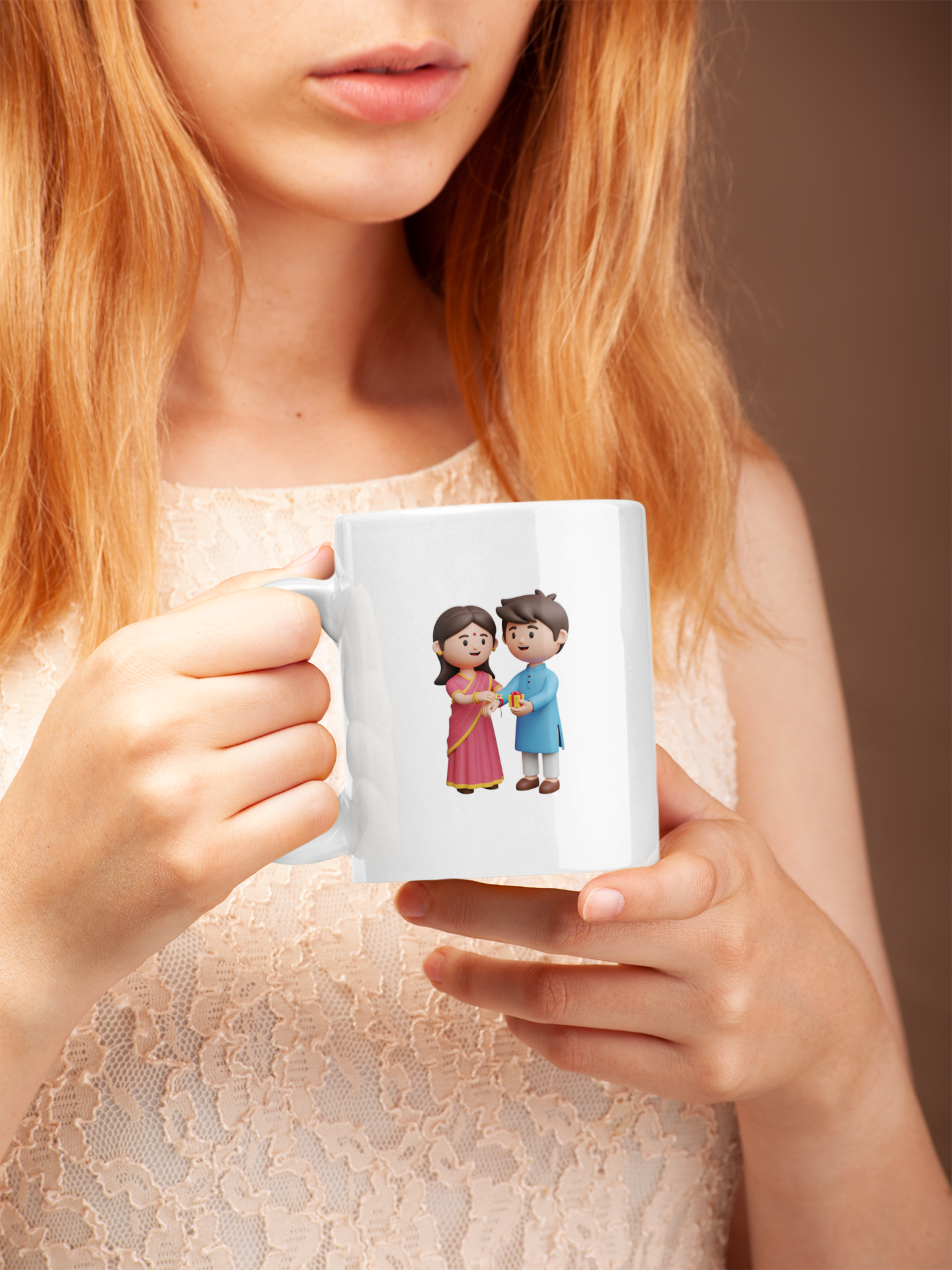 Raksha Bandhan Gift Mug – 330ML (11oz) White Ceramic Coffee Mug | Rakhi Gift for Sibling | Festive Rakhi Coffee Mug for Raksha Bandhan 2025