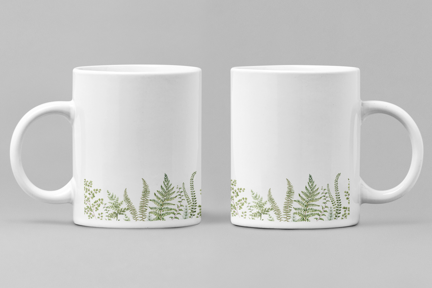 Floral White Ceramic 11oz 330ml Coffee Mug