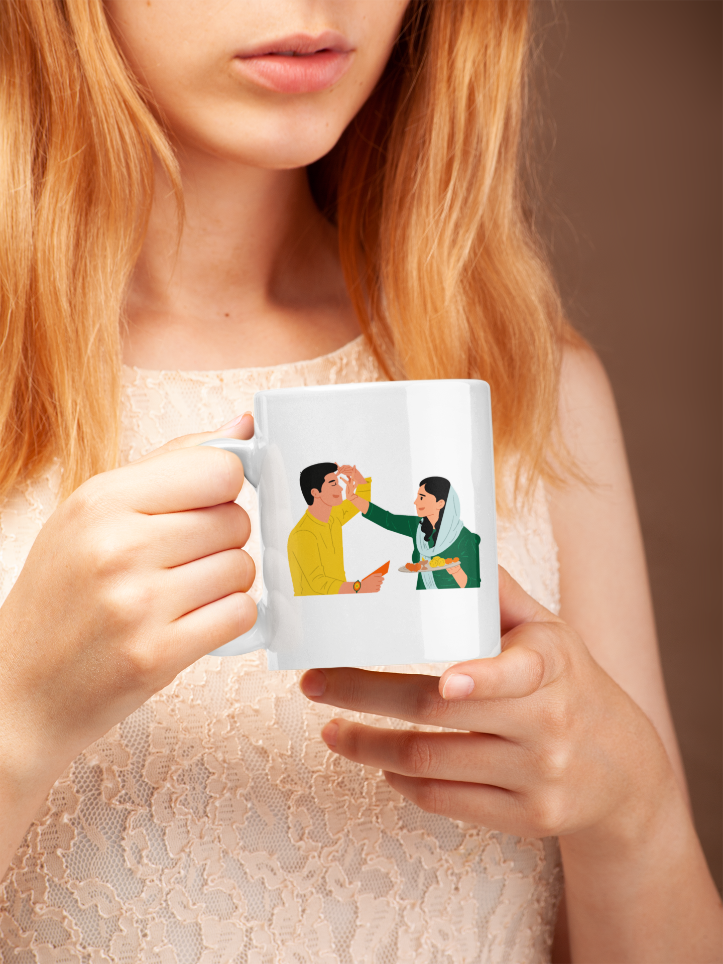 Raksha Bandhan Gift Mug – 330ML (11oz) White Ceramic Coffee Mug | Rakhi Gift for Sibling | Festive Rakhi Coffee Mug for Raksha Bandhan 2025